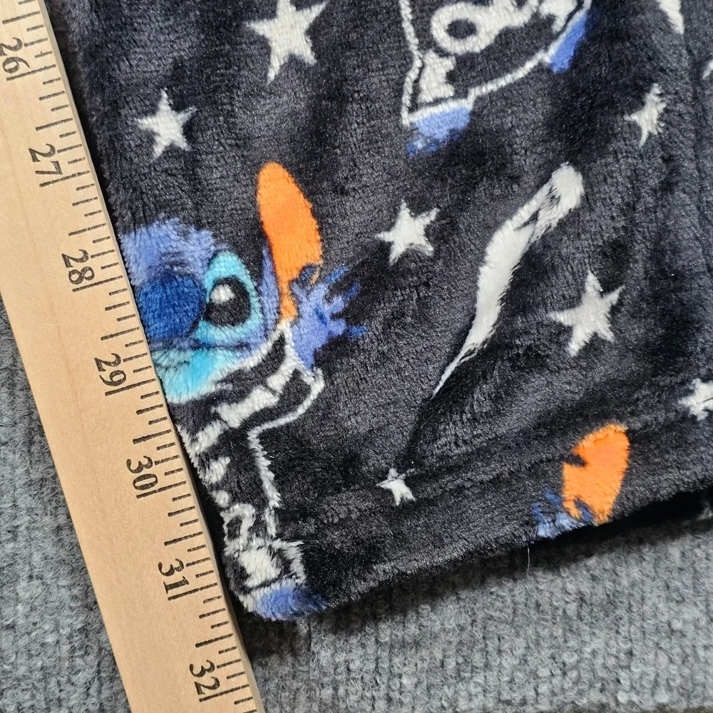 Disney Stitch Halloween Skeleton Union Suit Pajamas M 8-10 Hooded Onesie Costume